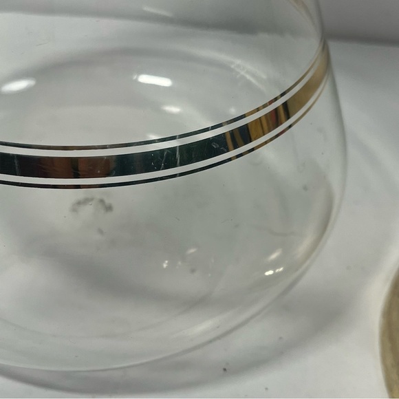 Inland Brass Gold‎ Glass Coffee Pot Carafe Candle Warmer Stand with Cork Stopper - Picture 9 of 13